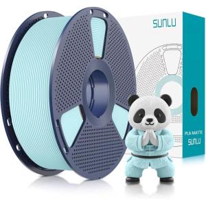 imageSUNLU PLA Matte Filament 16 Color Bundle Multicolor PLA 3D Printer Filament 175mm Mini Spool Matte Finish Individually Vacuum Packed 16 Pack1kg Pla Baby Blue