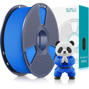 imageSUNLU PLA Matte Filament 16 Color Bundle Multicolor PLA 3D Printer Filament 175mm Mini Spool Matte Finish Individually Vacuum Packed 16 Pack1kg Pla Klein Blue