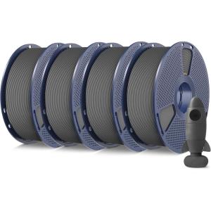 imageSUNLU PLA Matte Filament 16 Color Bundle Multicolor PLA 3D Printer Filament 175mm Mini Spool Matte Finish Individually Vacuum Packed 16 Pack4kg Greygreygreygrey