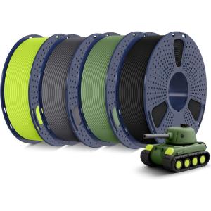 imageSUNLU PLA Matte Filament 16 Color Bundle Multicolor PLA 3D Printer Filament 175mm Mini Spool Matte Finish Individually Vacuum Packed 16 Pack4kg Pla Blackolive Greengreylight Yellow