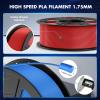imageSUNLU High Speed PLA Filament 175mm 3kg66lbs Large Spool PLA Filament for Big Project High Flow Speedy 3D Printer PLA Filament Fast Printing Dimensional Accuracy  002mm 3KG1 Pack Red3kg Blue