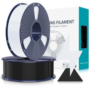 imageSUNLU High Speed PLA Filament 175mm 3kg66lbs Large Spool PLA Filament for Big Project High Flow Speedy 3D Printer PLA Filament Fast Printing Dimensional Accuracy  002mm 3KG1 Pack RedBlackwhite