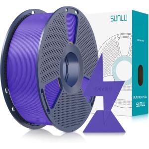 imageSUNLU High Speed PLA Filament 175mm 3kg66lbs Large Spool PLA Filament for Big Project High Flow Speedy 3D Printer PLA Filament Fast Printing Dimensional Accuracy  002mm 3KG1 Pack RedLavender Purple