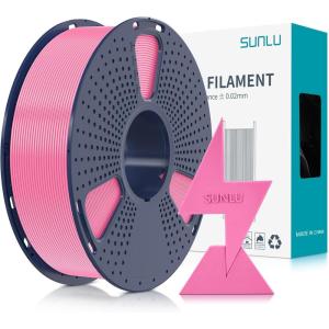 imageSUNLU High Speed PLA Filament 175mm 3kg66lbs Large Spool PLA Filament for Big Project High Flow Speedy 3D Printer PLA Filament Fast Printing Dimensional Accuracy  002mm 3KG1 Pack RedPink