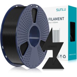 imageSUNLU High Speed PLA Filament 175mm 3kg66lbs Large Spool PLA Filament for Big Project High Flow Speedy 3D Printer PLA Filament Fast Printing Dimensional Accuracy  002mm 3KG1 Pack RedBlack