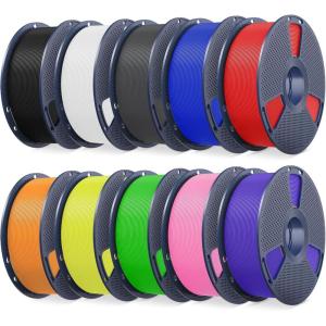 imageSUNLU High Speed PLA Filament 175mm 3kg66lbs Large Spool PLA Filament for Big Project High Flow Speedy 3D Printer PLA Filament Fast Printing Dimensional Accuracy  002mm 3KG1 Pack RedBlackwhitegreypinkredorangeyellowgreenbluelavender Purple