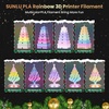 image:imageSUNLU Wood PLA Filament 175mm Real Wood Fiber 3D Printer Filament Natural Wood Texture amp Scent ClogFree Dimensional Accuracy  002mm 1kg Spool 22lbs Fit Bambu Lab Printer MapleRainbow Redcyanbluepurple