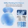 image:imageSUNLU Wood PLA Filament 175mm Real Wood Fiber 3D Printer Filament Natural Wood Texture amp Scent ClogFree Dimensional Accuracy  002mm 1kg Spool 22lbs Fit Bambu Lab Printer MapleTwinkling Blue