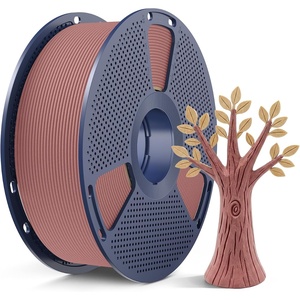 image:imageSUNLU Wood PLA Filament 175mm Real Wood Fiber 3D Printer Filament Natural Wood Texture amp Scent ClogFree Dimensional Accuracy  002mm 1kg Spool 22lbs Fit Bambu Lab Printer MapleCherry Wood