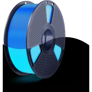 image:imageSUNLU Wood PLA Filament 175mm Real Wood Fiber 3D Printer Filament Natural Wood Texture amp Scent ClogFree Dimensional Accuracy  002mm 1kg Spool 22lbs Fit Bambu Lab Printer MapleLuminous Pla  Blue Pla  Glow Blue